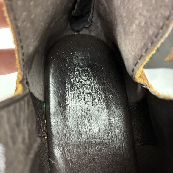 Born Bootie Brown Suede Leather Back Zip Low Cut Ankle Boots sz 8 Preowned - Picture 12 of 13